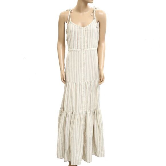 VERONICA BEARD Dresses & Skirts - Veronica Beard Windansea Midi Dress Striped Printed Tiered Resort S New 282176